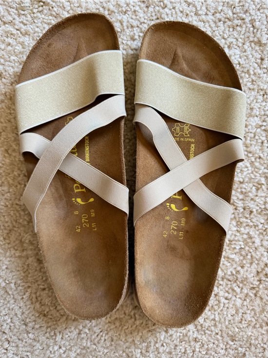 Birkenstock Shoes - Papillio Birkenstock gold/tan sandals, women’s 11 or 42